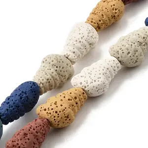 Dyed Natural Lava Rock Beads Strands