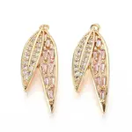 Brass Micro Pave Cubic Zirconia Pendants