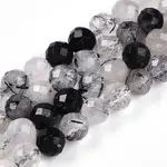 Natural Tourmalinated Quartz Beads Strands