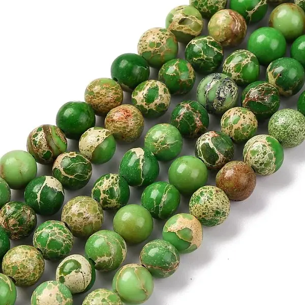 Dyed Natural Regalite/Imperial Jasper/Sea Sediment Jasper Beads Strands