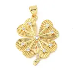 Brass Micro Pave Cubic Zirconia Pendants