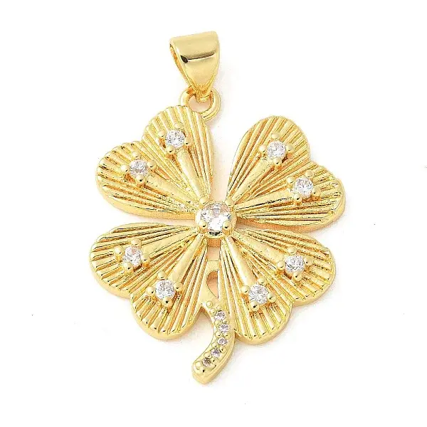 Brass Micro Pave Cubic Zirconia Pendants