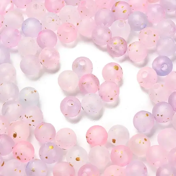 Frosted Transparent Acrylic Beads