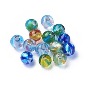 Handmade Silver Foil Lampwork Beads