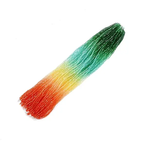 Gradient Color Baking Painted Glass Bead Strands