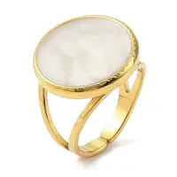 Ion Plating(IP)  304 Stainless Steel Enamel Open Cuff Rings for Women