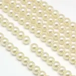 Eco-Friendly Dyed Glass Pearl Round Beads Strands