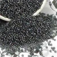 12/0 Grade A Rainbow Transparent Mini Glass Seed Beads