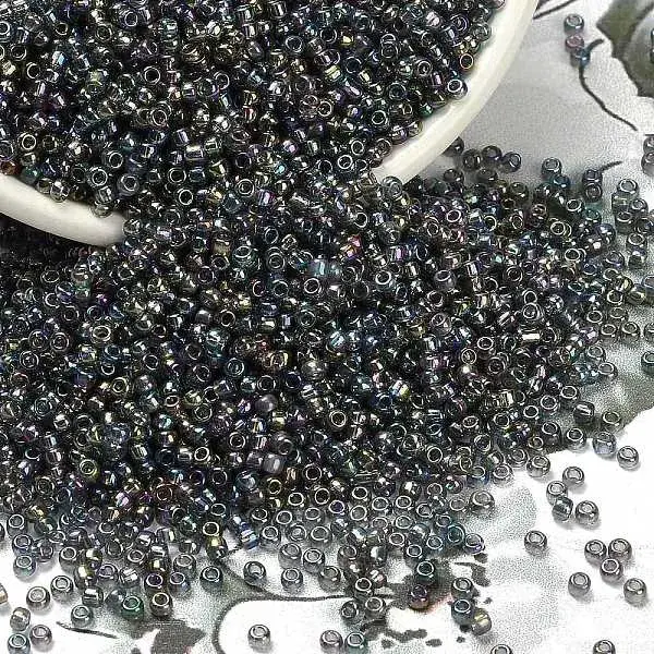 12/0 Grade A Rainbow Transparent Mini Glass Seed Beads