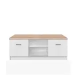 Rtv stolek 2d, dtd laminovaná, bílá / dub sonoma, topty