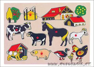 Puzzle na desce - statek