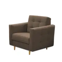 Celočalouněné křeslo, čokoládová látka, amedia