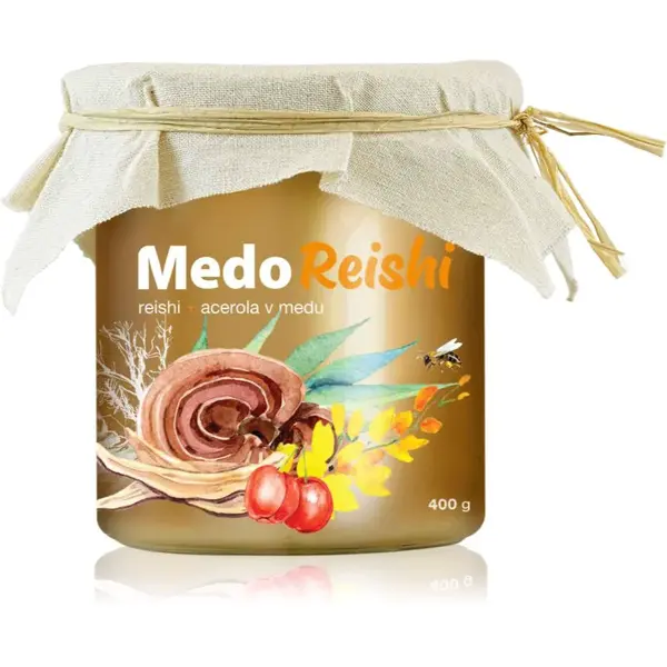 MycoMedica MedoReishi reishi+acerola v medu kvetový med s extraktmi z vitálnych húb 400 g
