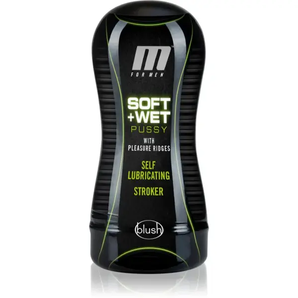 Blush M For Men Soft and Wet Pussy flesh masturbátor Green 17,8 cm