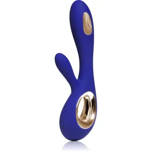 Lelo Soraya Wave vibrátor so stimulátorom klitorisu Midnight Blue 21.5 cm