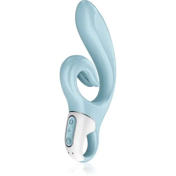 Satisfyer Love ME vibrátor so stimulátorom klitorisu Blue 22 cm