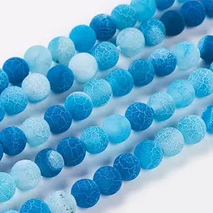 Natural Crackle Agate Beads Strands