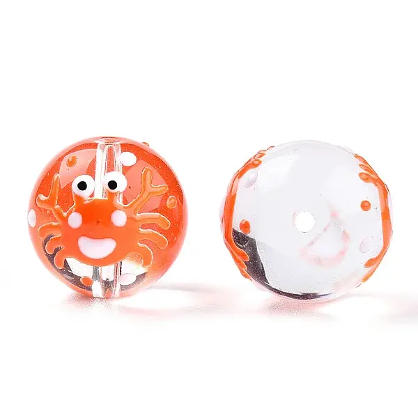 Transparent Glass with Enamel Beads