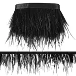 2 Yards Fashion Ostrich Feather Cloth Strand Costume Accessories