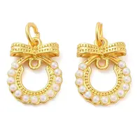 ABS Plastic Bead Alloy Pendants