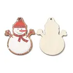 Single Face Christmas Printed Wood Big Pendants