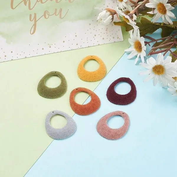 Flocky Alloy Pendants