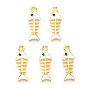 Light Gold Plated Alloy Enamel Pendants