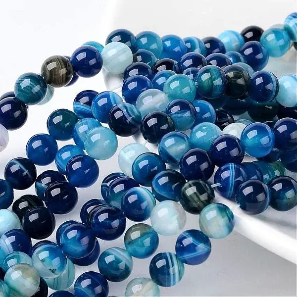 Natural Striped Agate/Banded Agate Beads