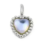 Brass Micro Pave Clear Cubic Zirconia Charms