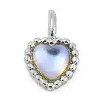 Brass Micro Pave Clear Cubic Zirconia Charms