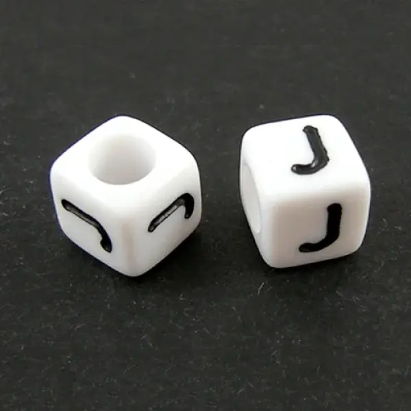 Letter Acrylic European Large Hole Beads