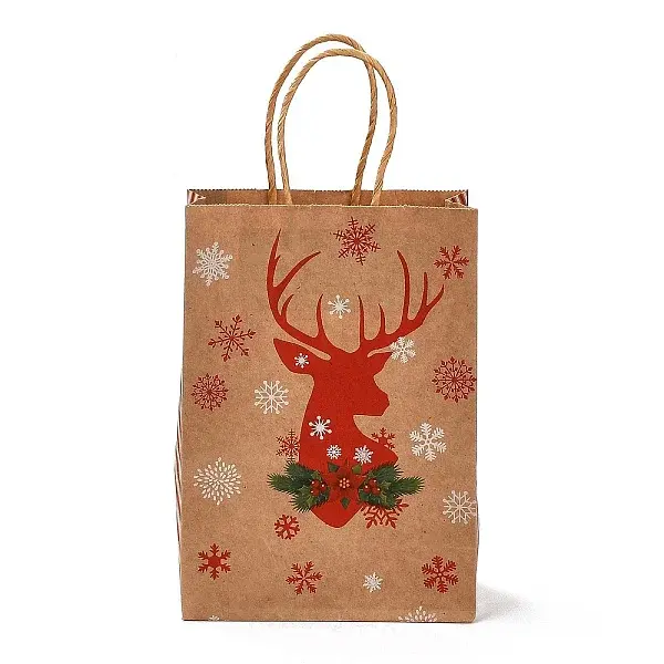 Christmas Theme Rectangle Paper Bags