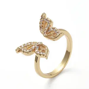 Adjustable Brass Cuff Finger Rings