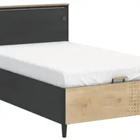 Studentská postel 120x200cm s úložným prostorem a usb sirius - dub