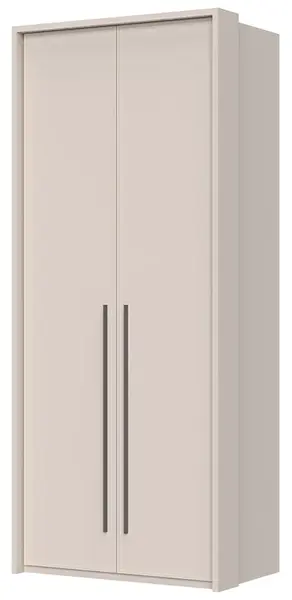 Dvoudveřová šatní skříň s rámem baptiste - béžová
