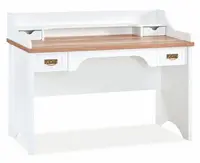 Psací stůl s nástavcem lovely - bílá/ořech
