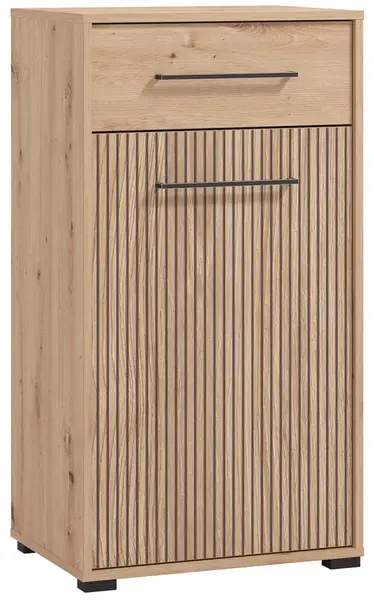 Předsíňová komoda rue - dub artisan/černá