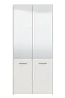 Skříňový botník se zrcadlem trento - bílá