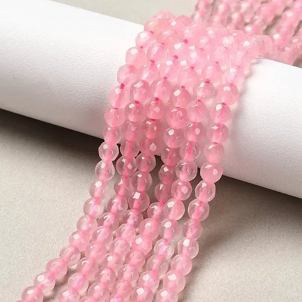 Dyed Natural White Jade Round Beads Strands