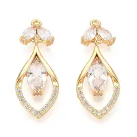 Brass Micro Pave Cubic Zirconia Pendants