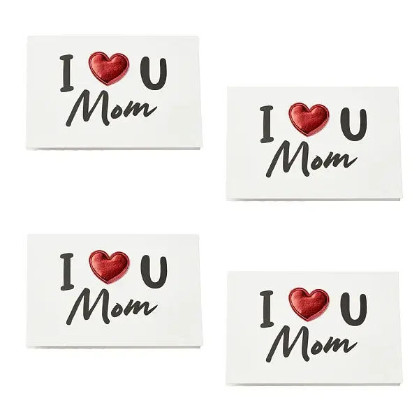 4Pcs Kraft Paper Greeting Cards