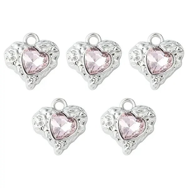 Rack Plating Alloy Glass Pendants