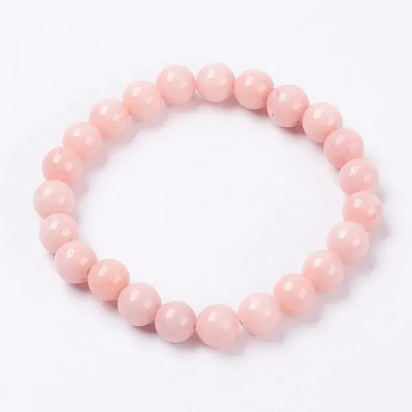 Natural Mashan Jade Beaded Stretch Bracelet