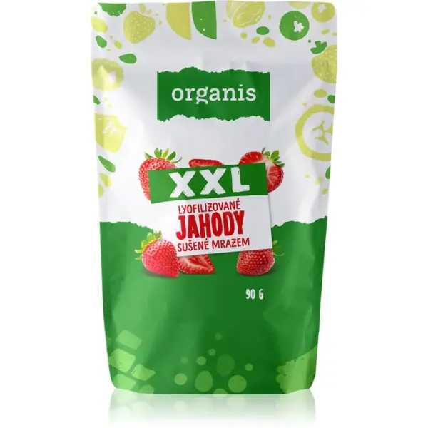 Organis Lyofilizované jahody XXL sušené ovocie 90 g