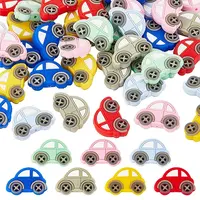 21Pcs 7 Colors Car Silicone Beads