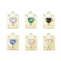 Rack Plating Alloy Glass Pendants