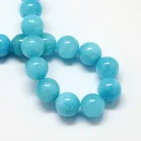 Natural Dyed Yellow Jade Gemstone Bead Strands