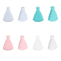 8Pcs 4 Colors Silicone Beads