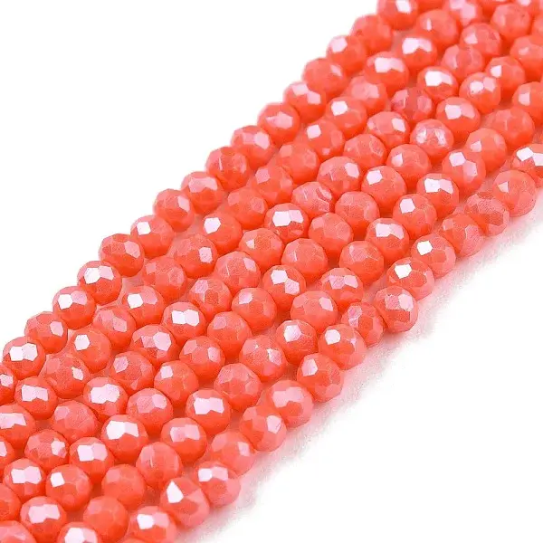 Electroplate Glass Beads Strands