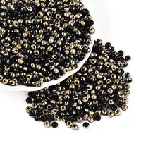 6/0 Half Plated Glass Beads